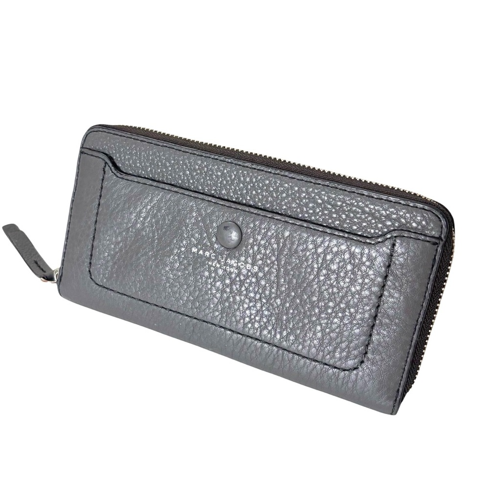 Marc Jacobs Dark Gray Continental Zip around Wallet